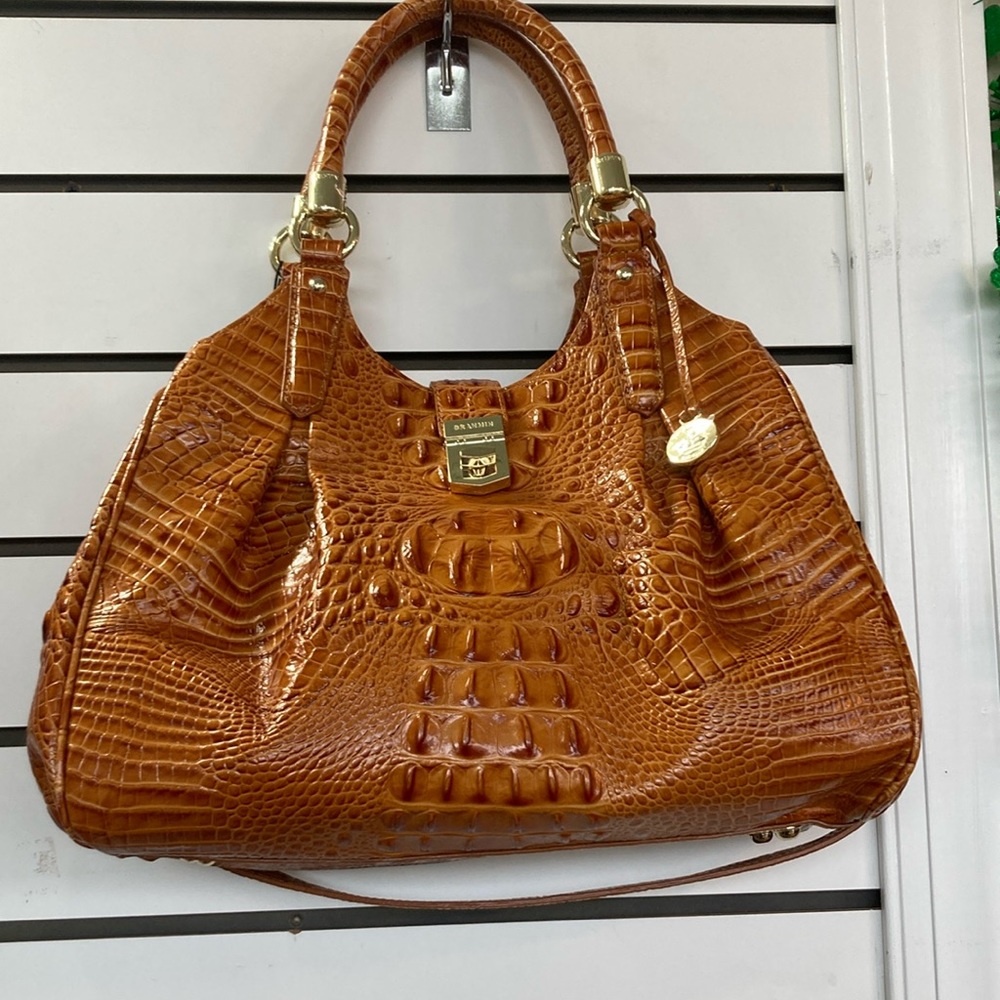 Brahmin “Elisa” Toasted Almond Melbourne Hobo Bag